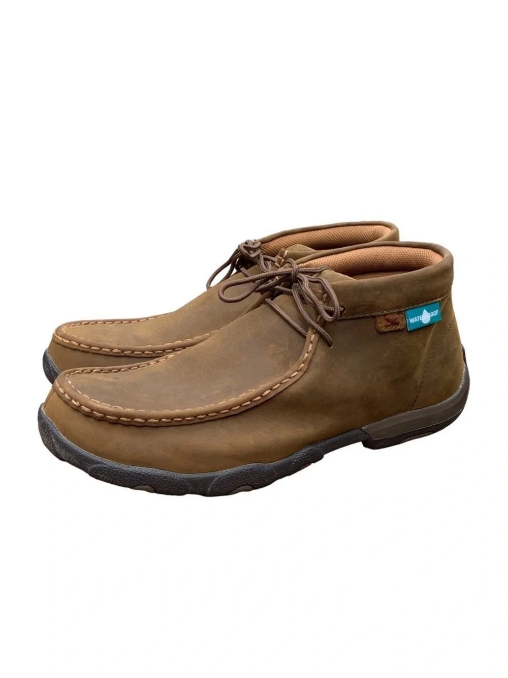 Men's Twisted X Suede Leather Work Driving Chukka Moccasin Boots